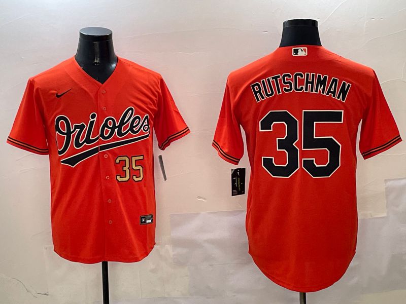 Men Baltimore Orioles #35 Rutschman Orange Game 2025 Nike MLB Jersey style 7